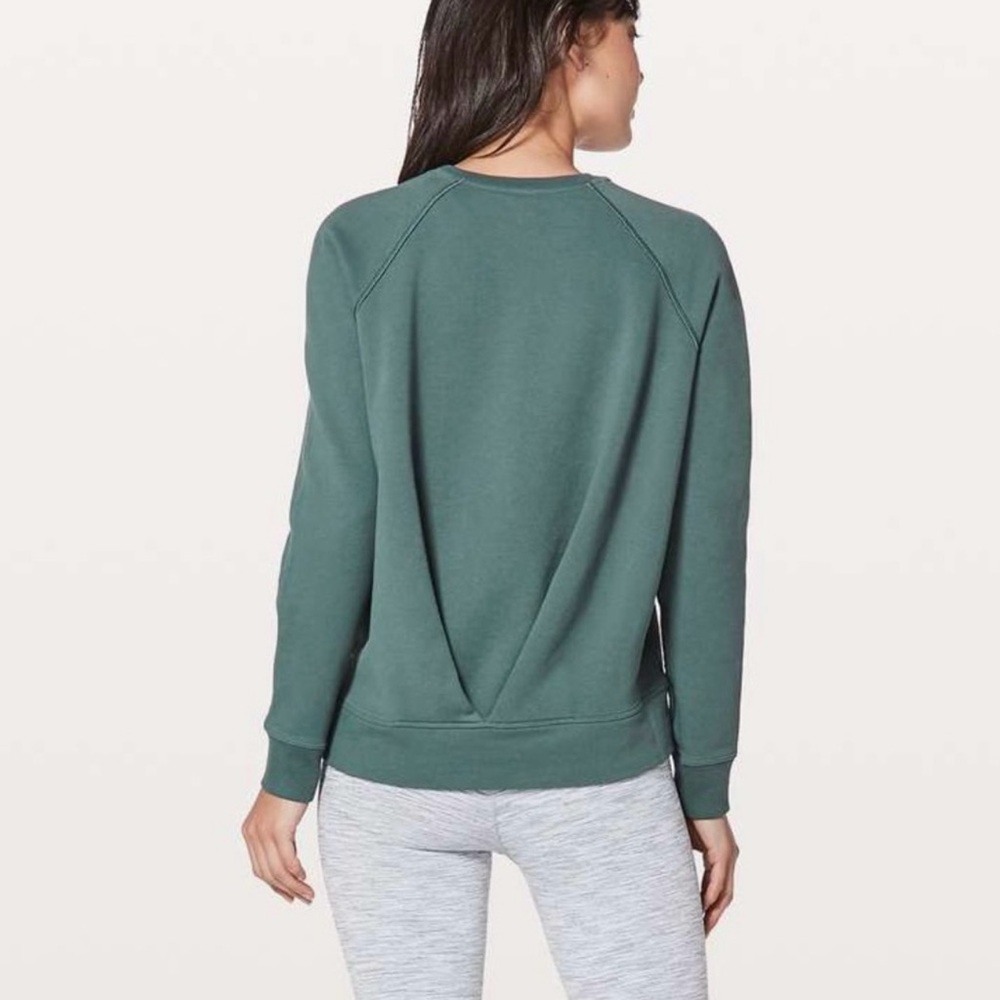 Lululemon Just Pleat It Crew Graphite Green Size M